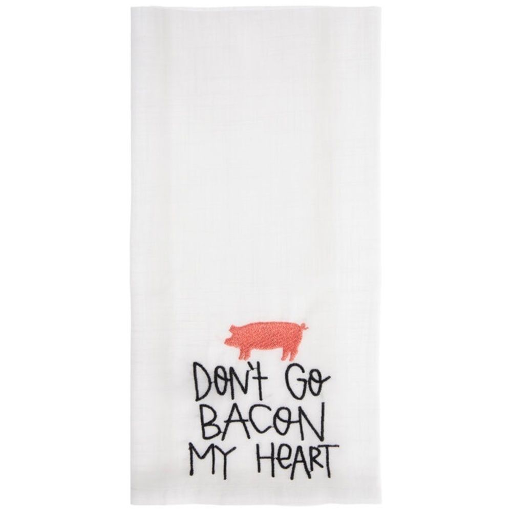 NWT Magnolia Lane Don’t Go Bacon My Heart Pig Kitchen Tea Towel